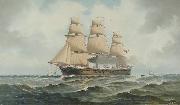 Henry J. Morgan HMS 'Penelope' Spain oil painting artist